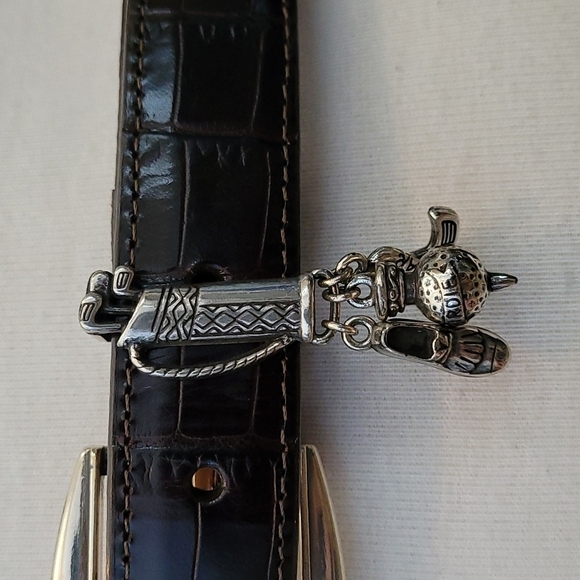 Vintage Brighton Brown Croc Embossed Golf Belt main image 4